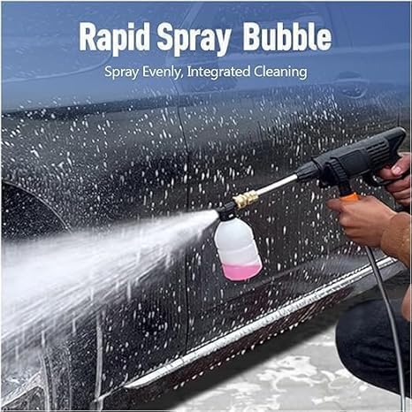 48V High Pressure Water Sprayer 2 Batteries - Car Washing Machine, 5M Range, Cordless Portable Electric High Pressure Washer Gun, Used for Floor Cleaning and Garden Watering (2 Batteries)
