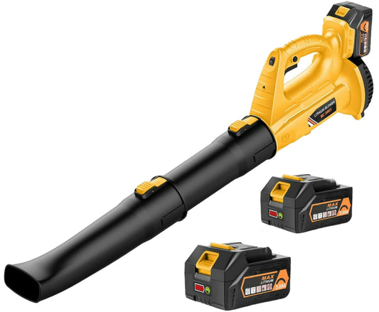 320 CFM 150 MPH Cordless Leaf Blower with 2 Batteries & Charger – Lightweight & Powerful for Yard, Lawn & Snow Cleaning